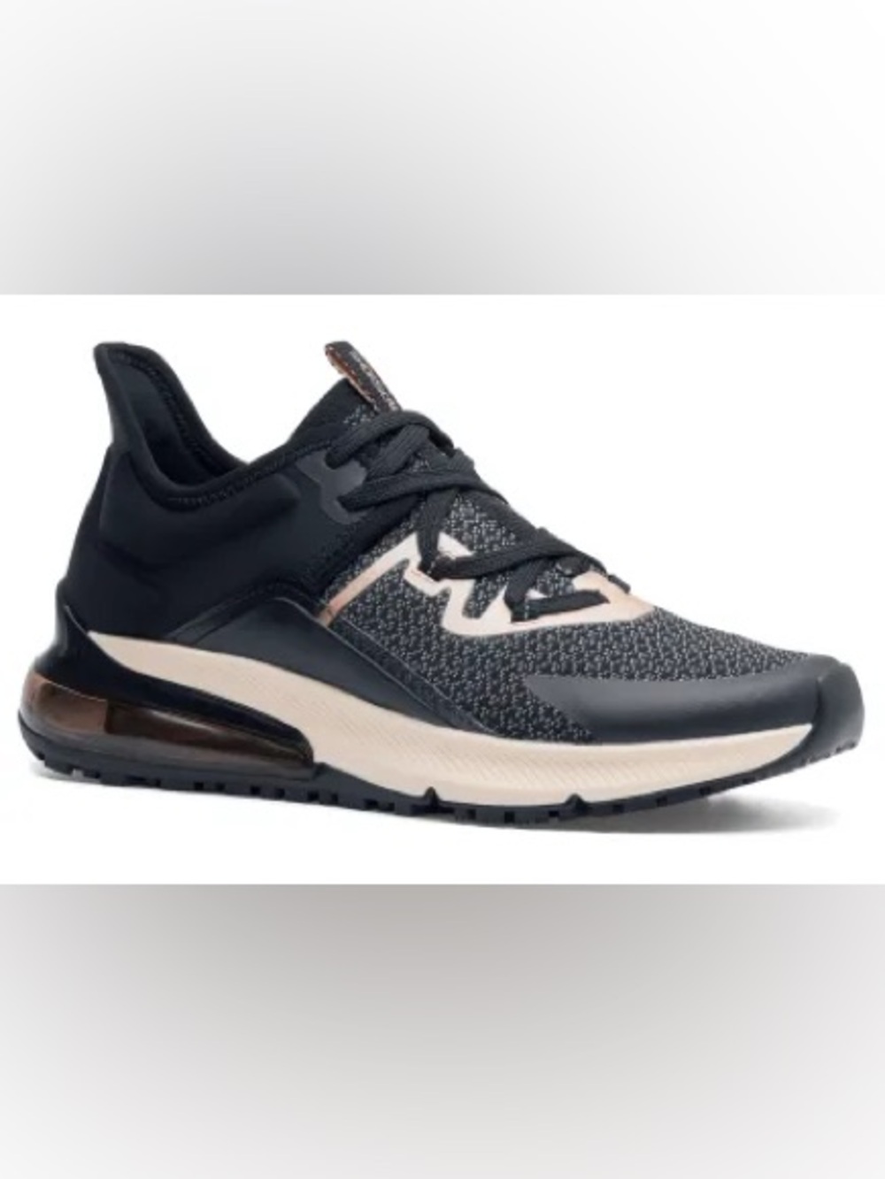 Shoes For Crews Gia Black and Cream Women's Slip-Resistant Sneakers 9.5